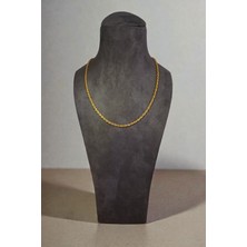 Lunel Accessory 22 Ayar Altın Kaplama Halat Zincir Kolye (55 Cm)