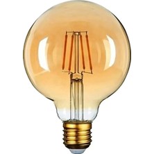 Empressco 6W E27 Sarı Işık Rustik Ampul, 2700K, G95 Flamanlı, Şık ve Enerji Tasarruflu