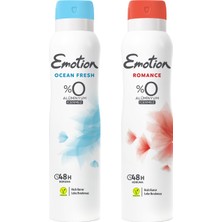 Emotion Deodorant 150 ml Kadın Ocean Fresh ve Romance 2 Li Set