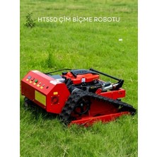 Gümrük Bey Uzaktan Kumandalı Paletli Çim Biçme Robotu , Benzinli Çim Biçe Makinesi – Hightop HT-550