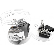 Stilo Kıskaç Siyah 25 mm ( 12'li Kutu )