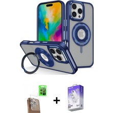 Marsilyan™- iPhone 16 Pro Kılıf Nova Minimal Serisi - Siyah Bilvis 5in1 3D Magic Cam Ekran Koruyucu + Raze Metal Kamera Lens - Cltm
