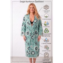 Müslin Kimono Bornoz Sabahlık %100 Pamuk Üç Katlı Jakarlı Dokuma Türk Havlusu Peştamal Giyim