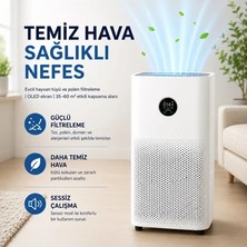 Xiaomi 3'ü 1 Arada Hepa Akıllı Sensörlü Hava Temizleyici Cihaz Koku Giderici Alerjen Beyaz Koku Kontrolü