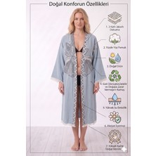 Müslin Kimono Bornoz Sabahlık %100 Pamuk Üç Katlı Jakarlı Dokuma Türk Havlusu Peştamal Giyim