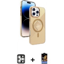 Marsilyan™- iPhone 16 Pro Max Kılıf Nova Modern Prime - Siyah Buffer Hayalet Cam Ekran Koruyucu + Pvd Metal Kamera Lens - Gs