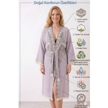 Müslin Kimono Bornoz Sabahlık %100 Pamuk Üç Katlı Jakarlı Dokuma Türk Havlusu Peştamal Giyim