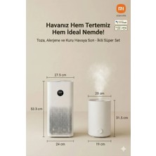 Xiaomi Az Yer Kaplayan Akıllı Hava Temizleme Cihazı Lazer Sensörlü Otomatik Mod Sigara Dumanı ve Yemek Kokusu Giderici 