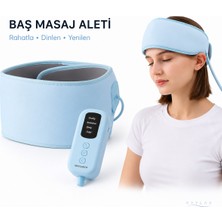 Raylax Baş Masaj Aleti Isıtmalı Elektrikli Kafa Hava Basıncı Sıcak Kompres Fizyoterapi Uyku Yardımı