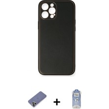 Marsilyan™- iPhone 12 Pro Max Kılıf Yadigar Klasik - Siyah Joko Magic 5d Cam + Metal Kamera Lens Koruma Cam - Gd