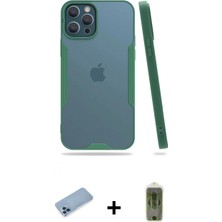 Marsilyan™- iPhone 12 Pro Max Kılıf Atlas Asil Serisi - Siyah Joko Magic 5d Hayalet Cam + Shine Kamera Lens Koruma Cam - Mı