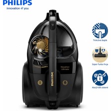 Philips Toz Torbasız Elektrikli Süpürge Alerji Filtreli Güçlü Çekiş, Geniş Hazne ve Triactive Ultra Başlıkla Günlük Ev Temizliğinde Hızlı, Hijyenik ve Pratik Kullanım Sunar, Yüksek Performanslı Temizlik, Ge