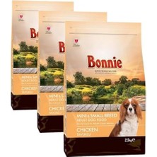 Ohbe Express Bonnie Tavuklu, Yetişkin, Kuru Köpek Maması, Mini ve Küçük Irk, 2.5 kg (3 Paketi)