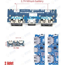 Fano (2 ADET) Type-c Şarj portu Çift usb şarj bankası Güç kartı Güçlendirici modül 2.4A Mobil güç kaynağı 5V
