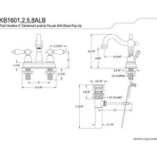 Ohbe Express KB1605ALB 10CM Merkez Set Lavabo Musluğu, Kol ve Pop-Up, Yağlı Bronz