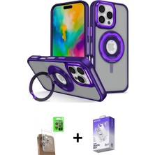Marsilyan™- iPhone 16 Pro Kılıf Nova Minimal Serisi - Siyah Bilvis 5in1 3D Magic Cam Ekran Koruyucu + Raze Metal Kamera Lens - Cltm