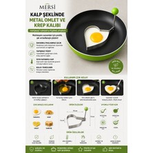 Mersi Shop Metal Yıldız Omlet ve Krep Kalıbı – Yapışmaz Şekilli Yumurta Pişirme Kalıbı