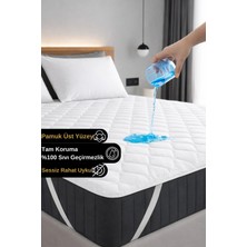 Kapitone-ped Microfiber %100 Sıvı Su Geçirmez Tek-çift Kişilik Köşe Lastikli Alez Yatak Koruyucu 90x190 cm