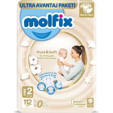 Ohbe Express Molfix Bebek Bezi Pure&soft Mini 2 Beden Aylık Paket 112 Adet