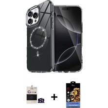 Marsilyan™- iPhone 14 Pro Max Kılıf Kıvılcım Form Prime - Siyah Buffer Hayalet Cam Ekran Koruyucu + Bilvis Titan Kamera Lens - Dnmr