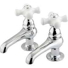 Ohbe Express Pirinç KS3201PX Geri Yükleme Lavabo Musluk, 3 – 1/2 Inç, Krom Kaplama
