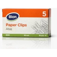 Ohbe Express Ataş No:5, 50 Mm, Metal Kağıt Klipsi, 50 Adet