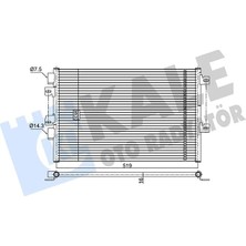 Ohbe Express Klima Radyatörü Kondenser Kurutuculu Al/al Renault Kangoo 1.5 Dci 05, 520X, 328X, 16 Kal 389200