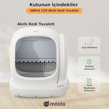 Ohbe Express Ubpet C20 Akıllı Kedi Tuvaleti, Mobil Uygulama Kontrollü, Otomatik Temizleme, Çift Deodorant Sistemi, 38DB Sessiz, Ağırlık Sensörlü, Koku Hediyeli