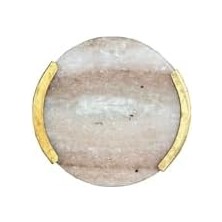 Ohbe Express Çap 38MM Kum/mat Sarı Düğme Kulp/doğal Taş