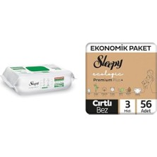 Ohbe Express Beyaz Sabun Katkılı Yüzey Temizlik Havlusu (2x) + Ecologic Ekonomik Paket Bebek Bezi 3 Numara