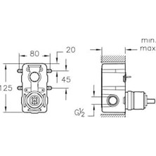 Ohbe Express Root Round A41949 Banyo Bataryası, Sıva Altı Grubu