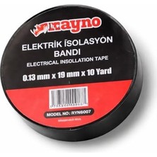 Ohbe Express Rayno Elektrik Izolasyon Bandı – 0.13 mm x 19 mm x 10 Yard – Siyah Elektrik Bandı – Profesyonel Yalıtım Bandı