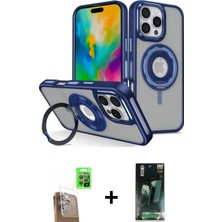 Marsilyan™- iPhone 16 Pro Kılıf Nova Minimal Serisi - Siyah 360 Mat Full Body Arka Koruyucu + Raze Metal Kamera Lens - Cltm