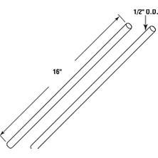 Ohbe Express Gd 52238 Burulma Yayı Sarma Çubukları - Garaj Kapısı Germe Yaylarını Ayarlamak Veya Değiştirmek Için Önerilen Tek Aletler - 1/2 "çap x 16" Uzun Yuvarlak Çelik Çubuklar (2 Paket)