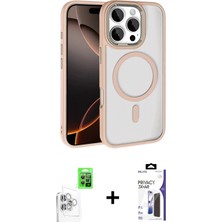 Marsilyan™- iPhone 16 Pro Max Kılıf Kıvılcım Prime - Siyah Bilvis 3x Ar Hayalet Cam Ekran Koruyucu + Raze Metal Kamera Lens - Bz