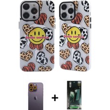 Marsilyan™- iPhone 12 Pro Max Kılıf Nova Doku Koleksiyonu - Siyah 360 Mat Full Body Arka Koruyucu + Neon Fosforlu Kamera Lens - Sı