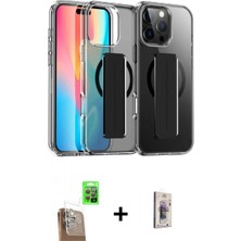 Marsilyan™- iPhone 16 Pro Max Kılıf Nova Işık Koleksiyonu - Siyah Bilvis 3D Cam Ekran Koruyucu + Raze Metal Kamera Lens - Cltm