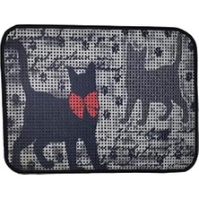 Ohbe Express Miapet Elekli Desenli Kedi Tuvalet Önü Paspası 60 x 45 cm Patiler