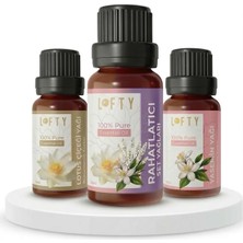 Ohbe Express 3 Lü Avantajlı Set Lofty Lavanta Yasemin Çiçeği Saf Uçucu Yağ (10ML) -%100 Doğal Esansiyel Yağ | Uyku, Rahatlama ve Aromaterapi Için Buhurdanlık ve Difüzör Yağı
