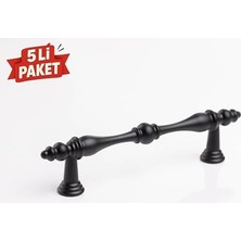 Ohbe Express 335/096/16 5'li Mat Siyah Dolap & Çekmece Kulpu 96 mm – Metal Mobilya Kulpu (5’li Paket)