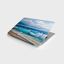 Ohbe Express Laptop Bilgisayar Notebook Pc Kaplama Etiketi Deniz Yağlıboya Desen