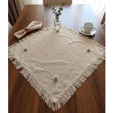 Denizli Hatırası El Işi Dantelli Otantik Antika Işli Buldan Cendere 105X105 cm Masa Örtüsü