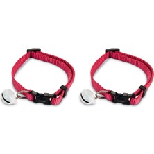 Ohbe Express Kedi Boyun Tasması, Zilli, Pembe, 20-30CM (2 Paketi)