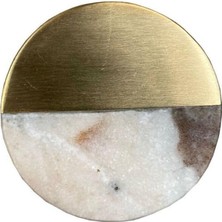 Ohbe Express Çap 38MM Kum/mat Sarı Düğme Kulp/doğal Taş