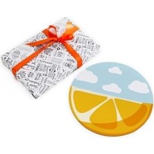 Ohbe Express Limon Desenli Yuvarlak Mousepad 20 x 20 cm