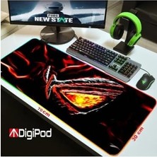 Ohbe Express Rgb Oyuncu Mousepad Rgb Gaming Oyuncu Mouse Pad Kaymaz Taban 70 x 30 4mm