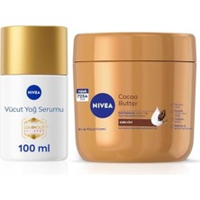 Ohbe Express LUMINOUS630 Çatlak Karşıtı Vücut Yağ Serumu 100ML, Cilt Tonu Eşitleyici, 48 Saat Nemlendirici, Pürüzsüz Cilt Hissi + Nemlendirici El ve Vücut Bakım Kremi Cocoa Butter 400 ml