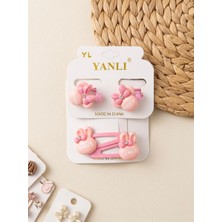 Happy Aksesuar Happy Sweet Figürlü Çocuk Toka Seti Lastikli ve Çıtçıtlı