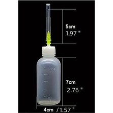 Ohbe Express 2 Adet 50 ml Ölçekli Makine Yağı Yağlama Lehim Akı Sıvı Tutkal Alkol Şişesi Şırıngalı Damlalık Şişe (2)