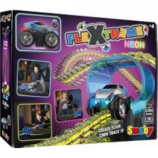 Ohbe Express 180917, Flextreme Neon Oyun Seti, Yarı Saydam, Işıklı, 2.60M Uzunlukta Pist, Elektronik Tünel, Pilli, Flextreme Neon Racetrack Set